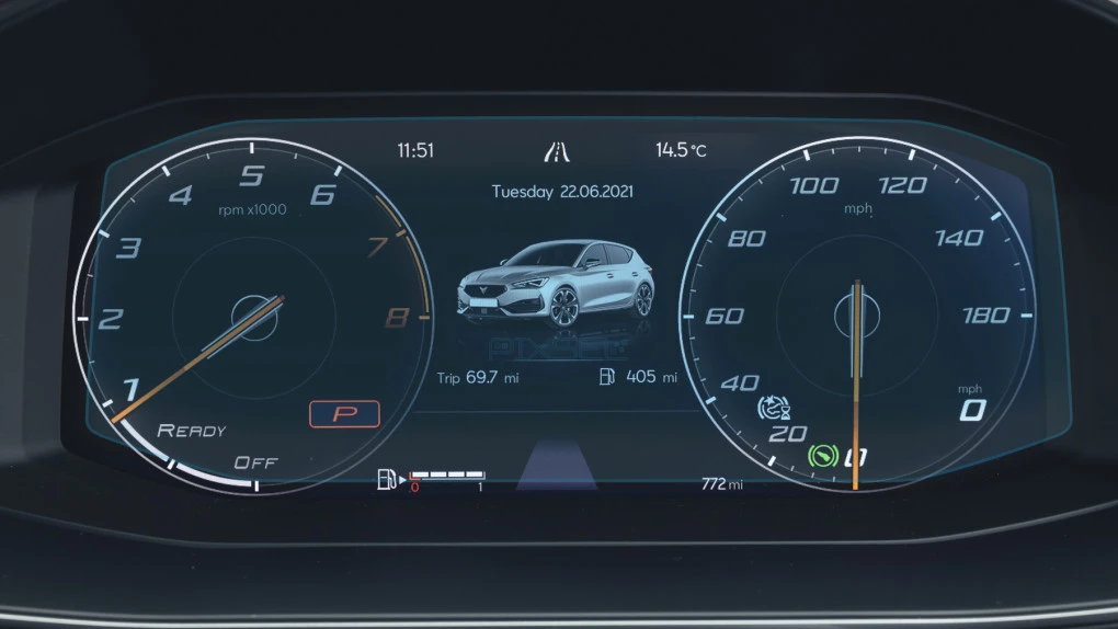 Защитное стекло Pixsel на приборную панель CUPRA LEON - 9.9“ 2020 - 2024