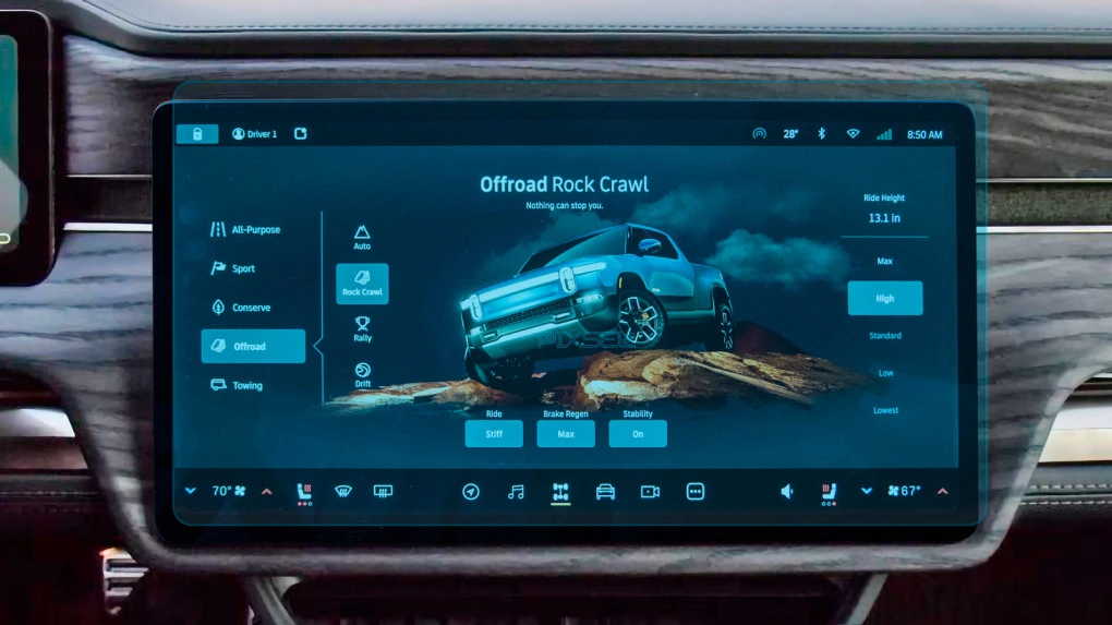 Ochronne szkło Pixsel na monitor RIVIAN R1T - 16.7“ 2022 -