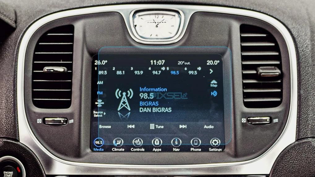 Защитное стекло Pixsel на монитор CHRYSLER 300 - 8.1“ 2014 - 2020