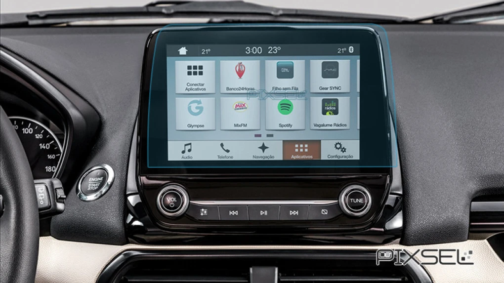 Защитное стекло Pixsel на монитор FORD ECOSPORT - 10.2“ 2017 -