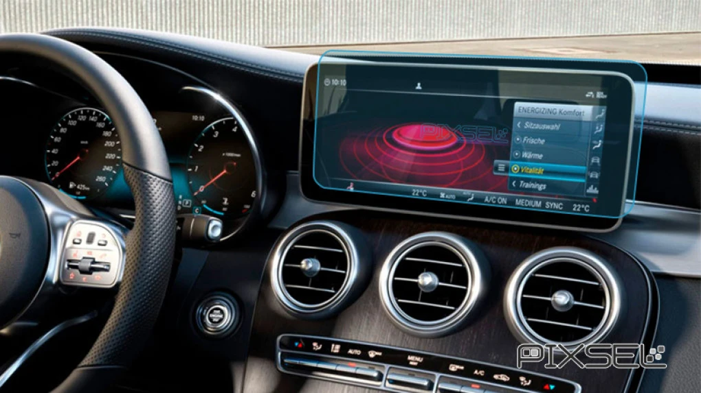 Ochronne szkło Pixsel na monitor MERCEDES BENZ C-CLASS - 12.1“ 2018 - 2020