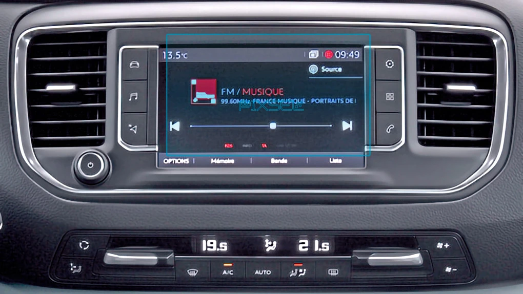 Защитное стекло Pixsel на монитор CITROEN SPACETOURER - 7“ 2017 - 2023