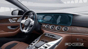 Protective glass Pixsel for dashboard MERCEDES BENZ AMG GT 4 DOORS - 28.5“ 2018 -