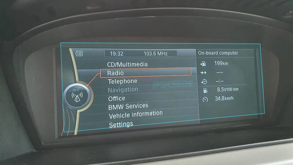 Защитное стекло Pixsel на монитор BMW 3 / M3 - 8.8“ 2005 - 2013 (E90, E91, E92, E93)