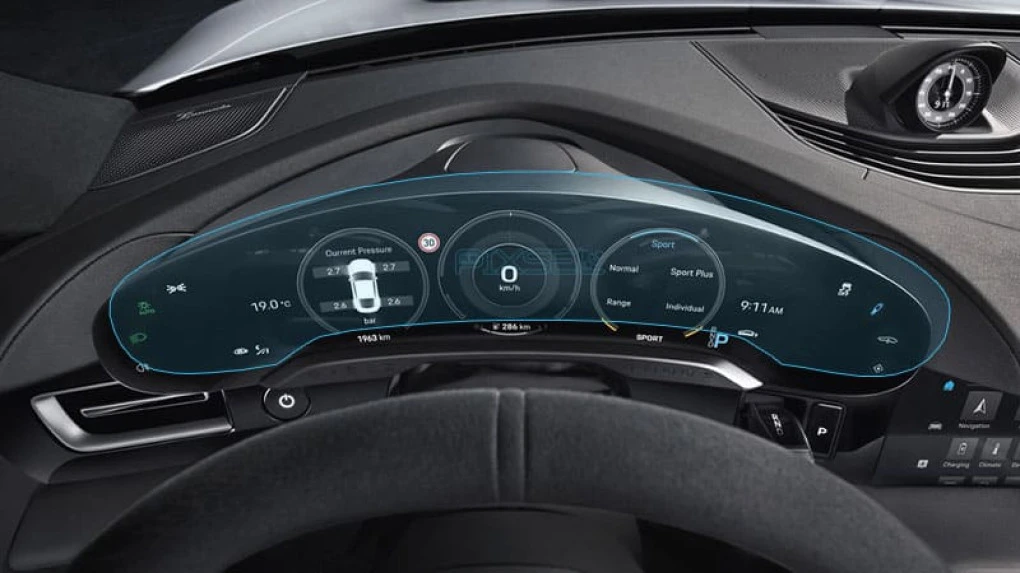 Защитное стекло Pixsel на приборную панель PORSCHE TAYCAN - 20.5“ 2020 -