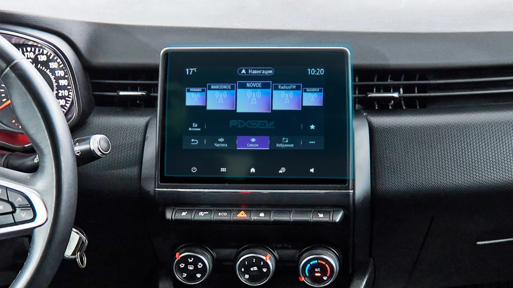 Защитное стекло Pixsel на монитор RENAULT CLIO - 9.6“ 2019 - 2023