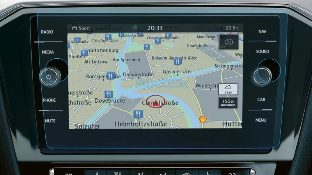 Захисне скло Pixsel на монітор VOLKSWAGEN PASSAT - 10.9“ 2015 - 2019 (B8)