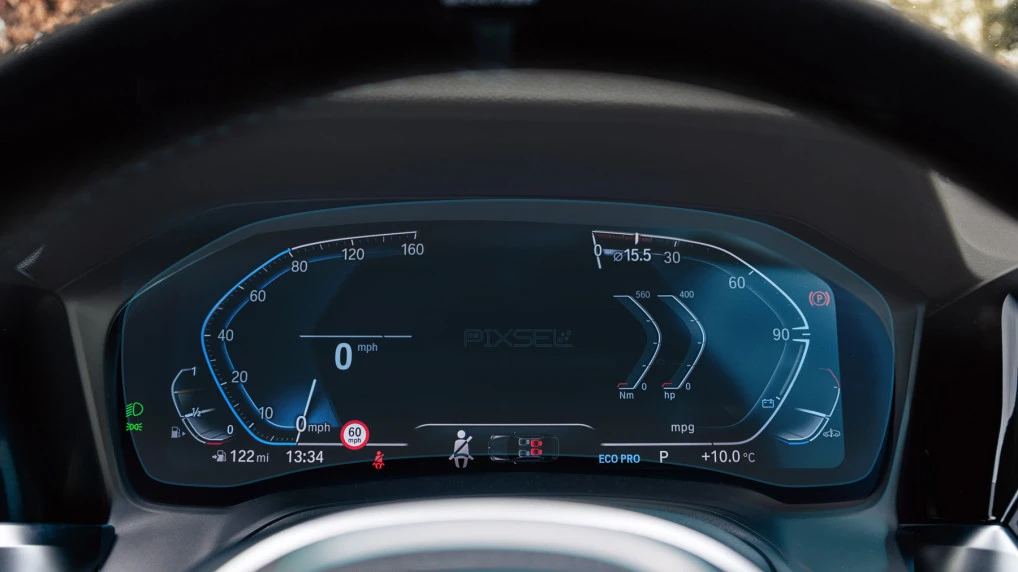 Защитное стекло Pixsel на приборную панель BMW 2 / M2 - 14“ 2021 - 2022 (G42, F87, F44)