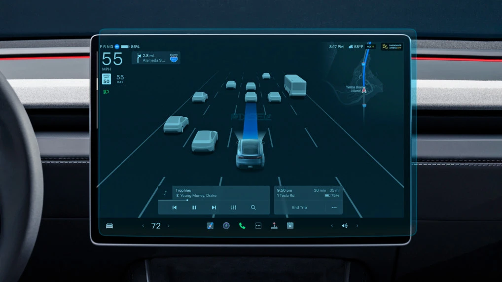 Захисне скло Pixsel на монітор TESLA MODEL Y - 16“ 2025 -