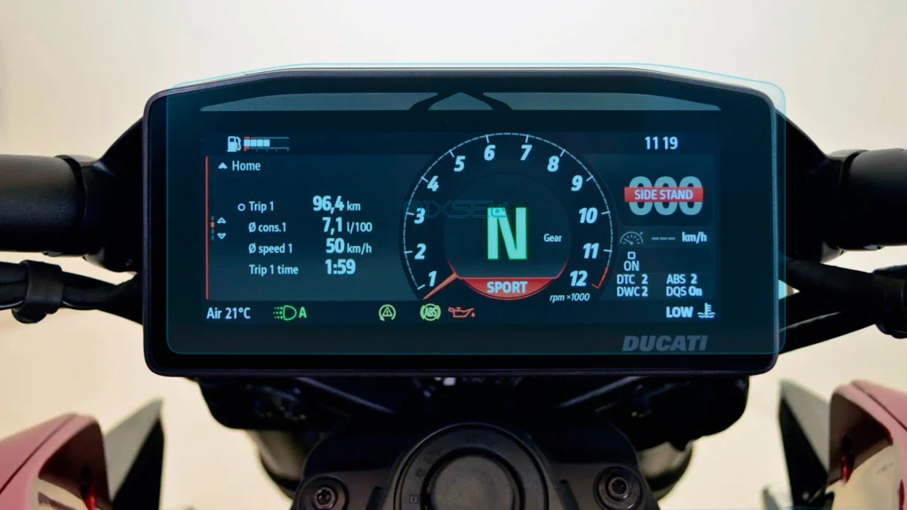 Ochronne szkło Pixsel na moto prędkościomierz DUCATI XDIAVEL 2025 + 8.2“
