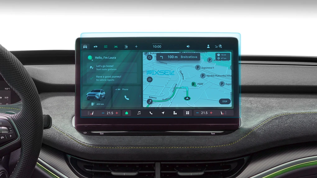Защитное стекло Pixsel на монитор SKODA ELROQ - 14“ 2025 -