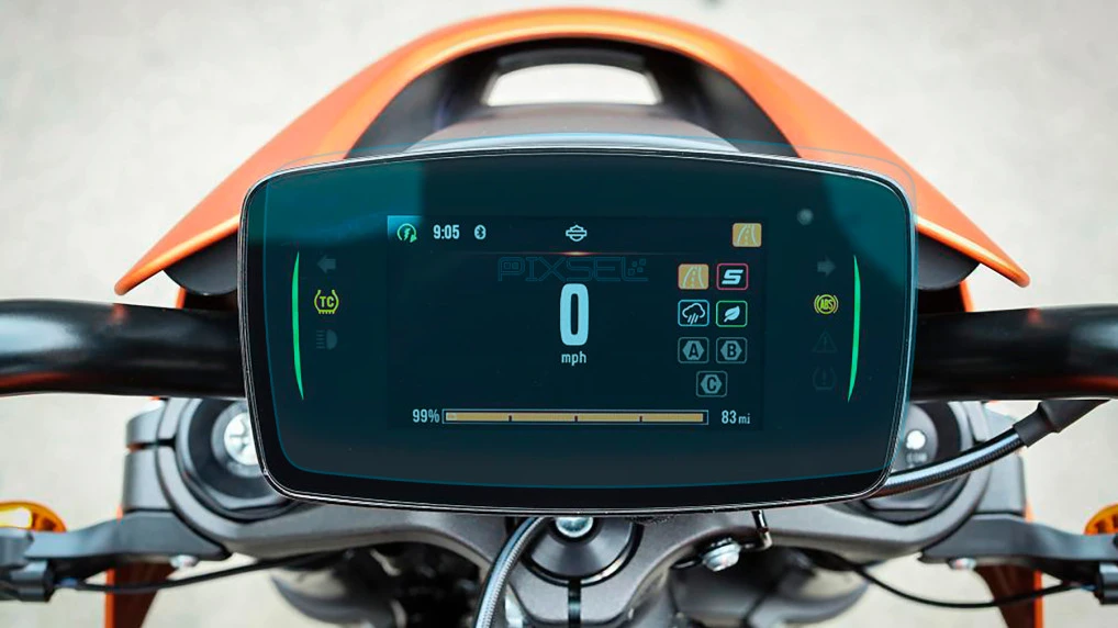 Защитное стекло Pixsel на спидометр мотоцикла HARLEY-DAVIDSON 2020 LIVEWIRE FIRST STRIKE EDITION 7.5“